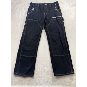 PacSun‎ Mens Ford Motor Company Star Double Knee Black Jeans 32 Meas: 32x29